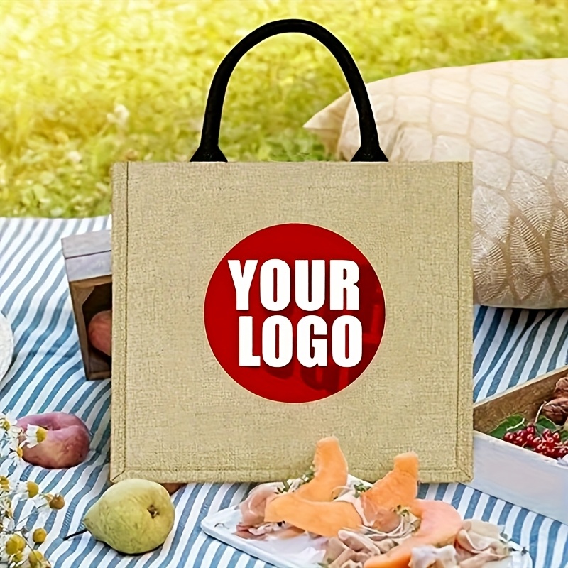 Jute Bag Packaging - Bolsa de Juta Personalizada Grande Reutilizável