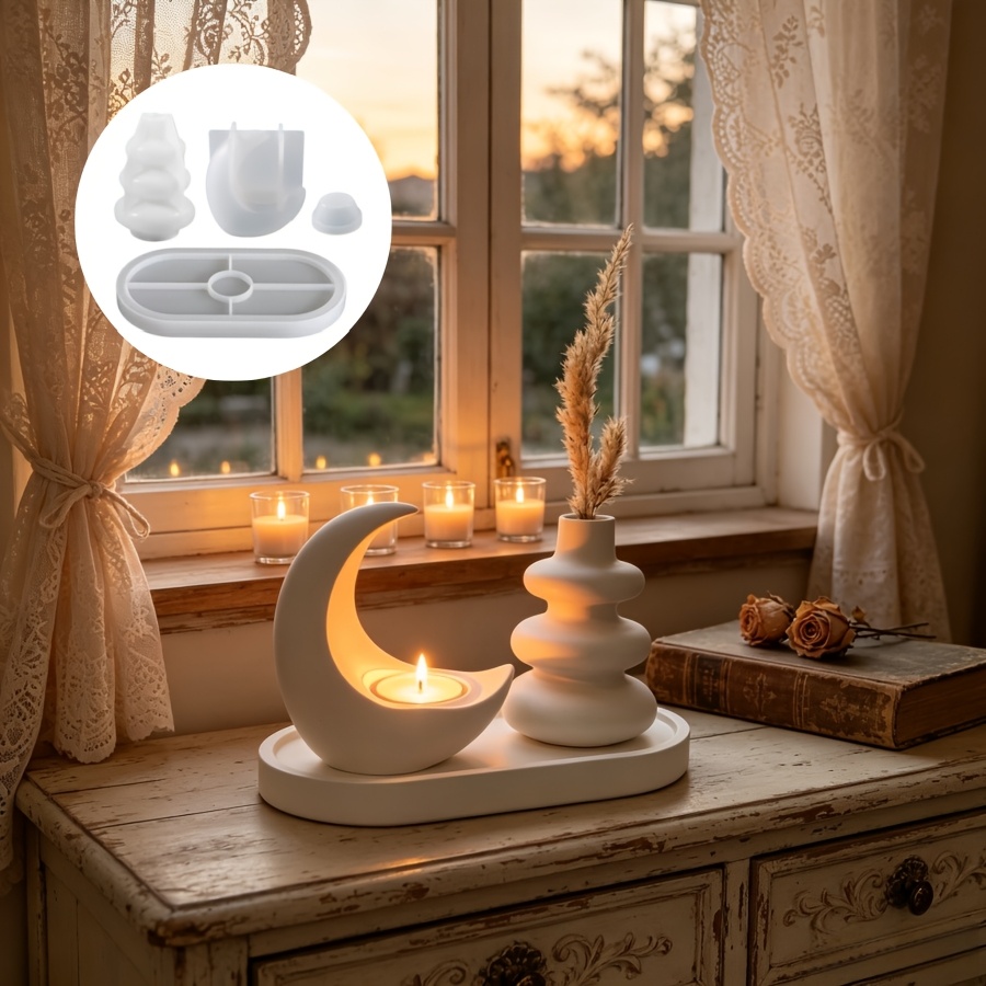 Candle Making Kit Wholesale - Conjunto de 4 peças incluindo castiçal