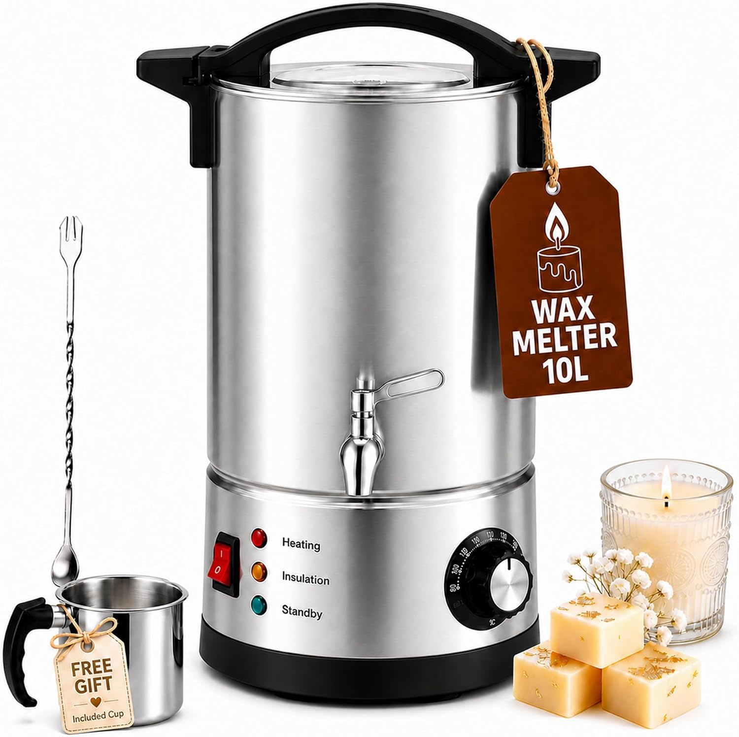 Candle Making Tempe - Derretedor de Cera Elétrico de 10L