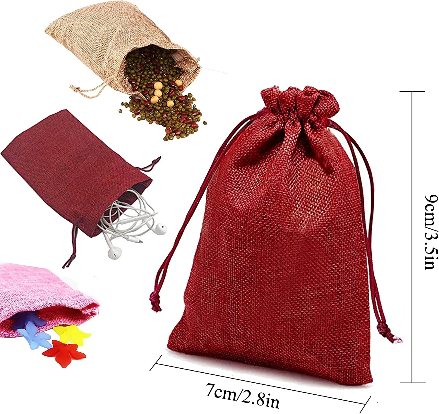 10/5 pçs juta cordão natural s - Jute Bag Packaging avaliação e preço