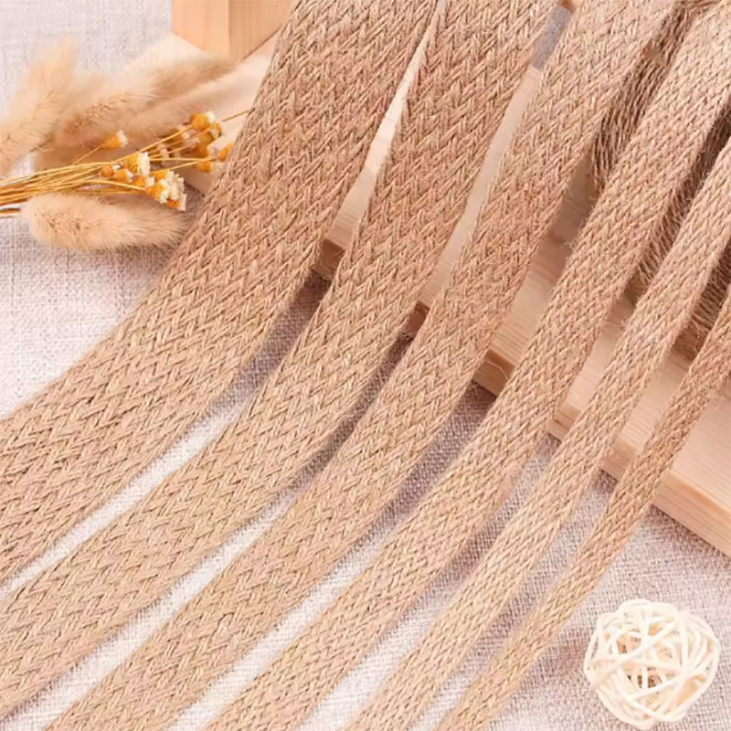10m/rolo plana trançado cabos  - Jute Bag Packaging avaliação e preço