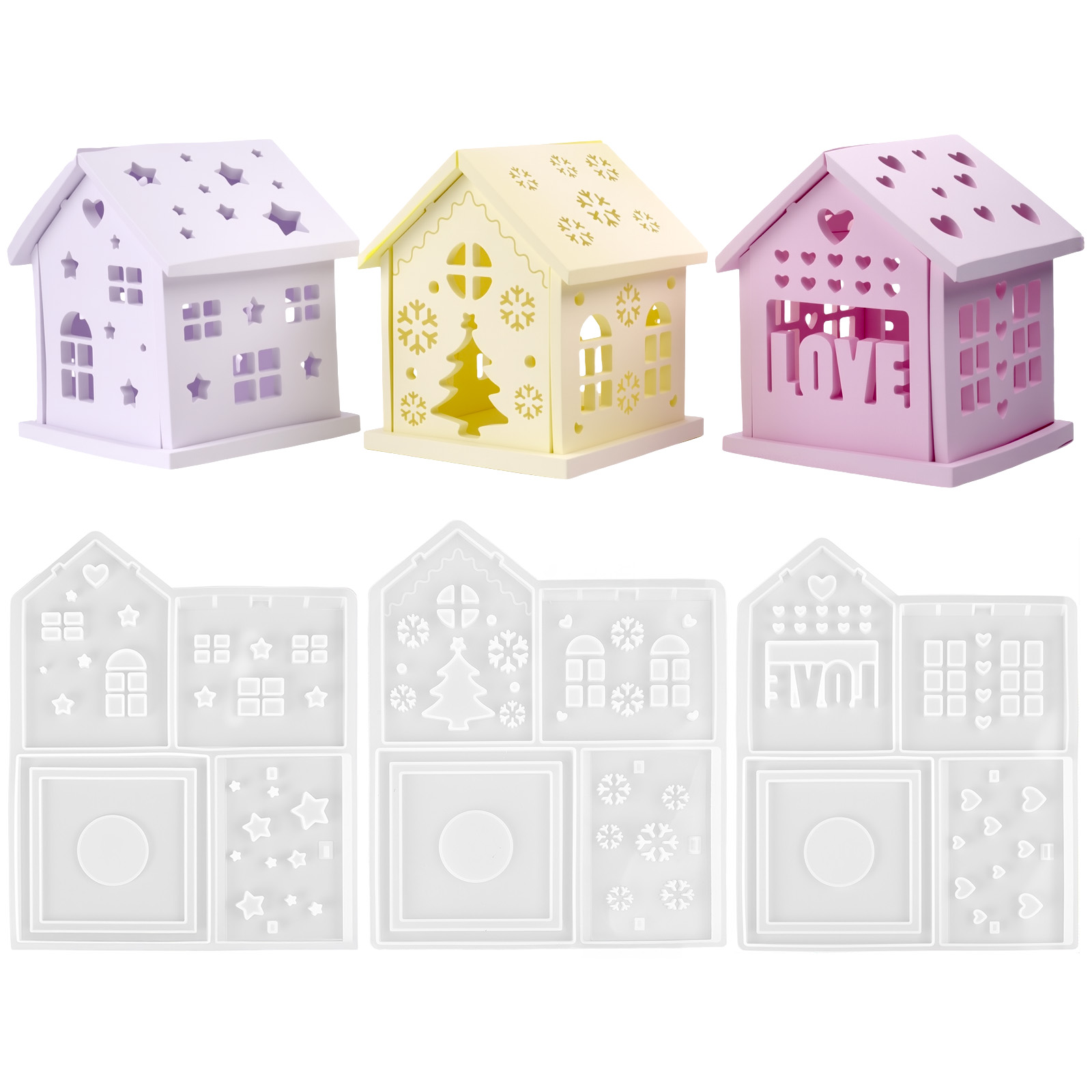 Casa 3d molde de silicone diy  - Candle Making Tutorial avaliação e preço