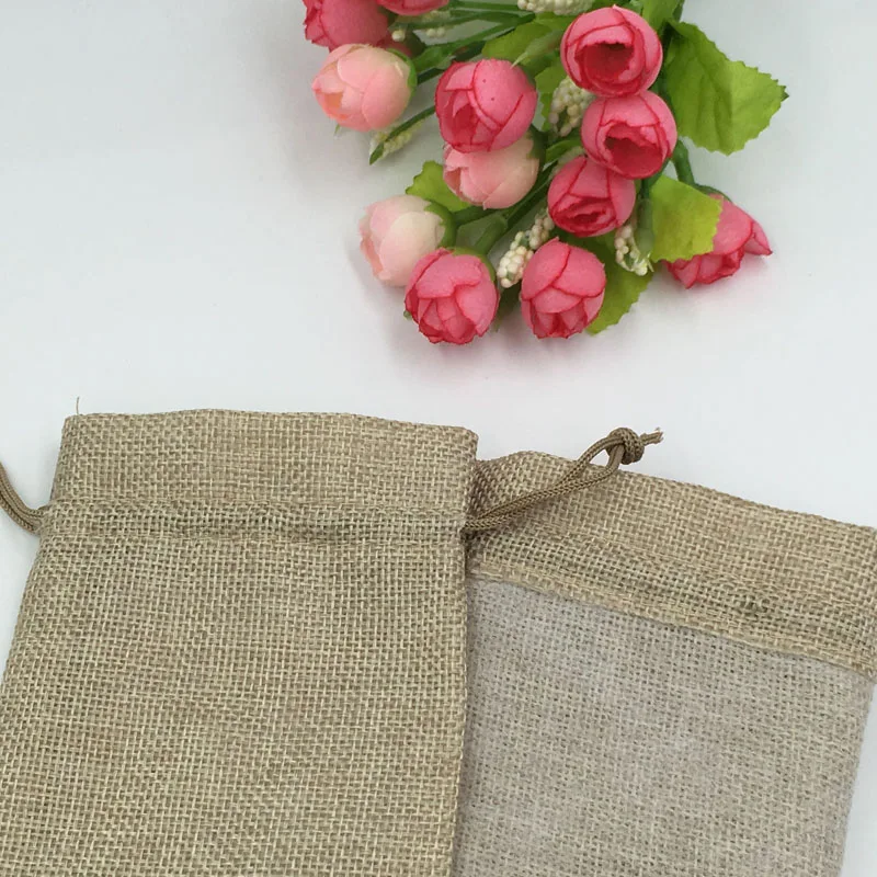 10x14cm 300 peças sacos de jut - Jute Bag Packaging avaliação e preço