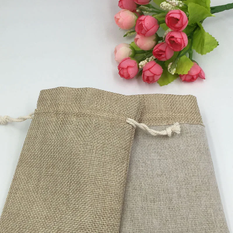 10x14cm 300 peças sacos de jut - Jute Bag Packaging avaliação e preço