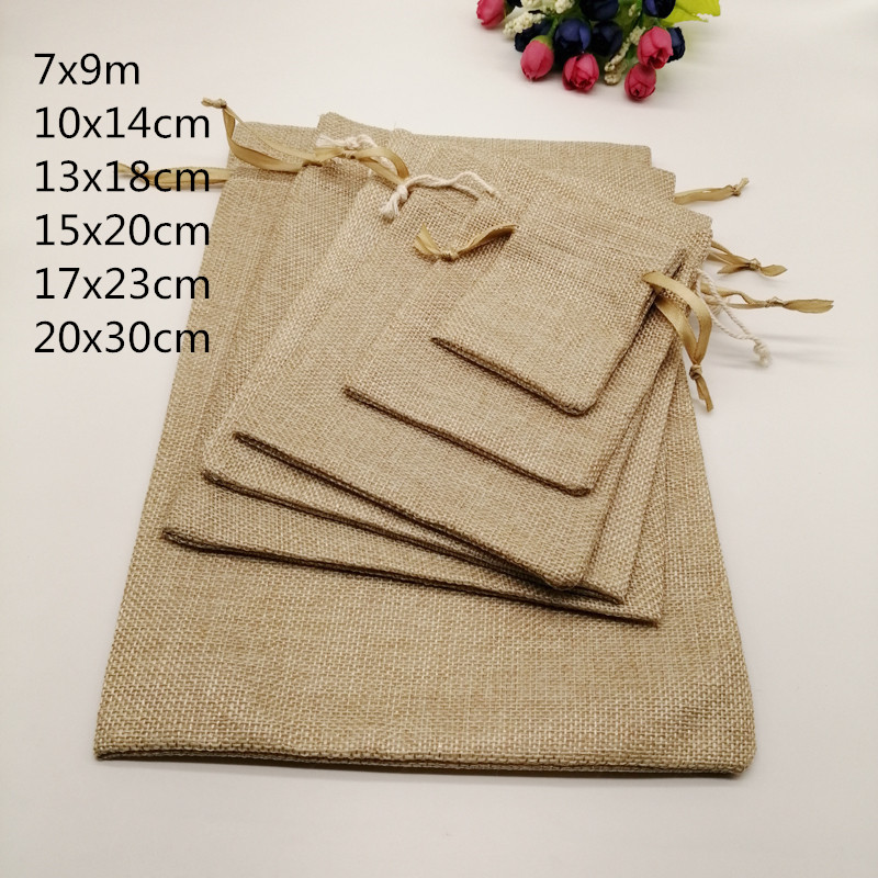 Sacos de tecido de juta 5 peça - Jute Bag Packaging avaliação e preço
