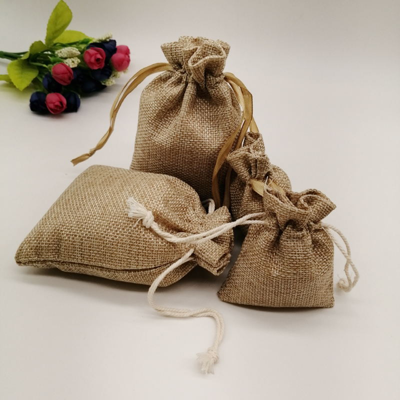 Sacos de tecido de juta 5 peça - Jute Bag Packaging avaliação e preço