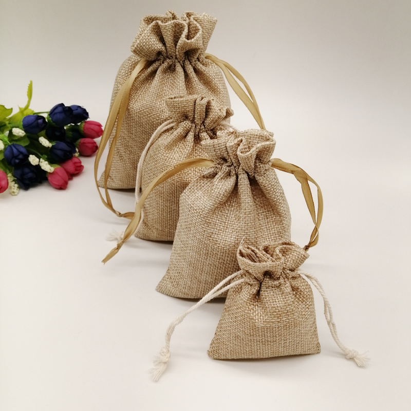 Sacos de tecido de juta 5 peça - Jute Bag Packaging avaliação e preço