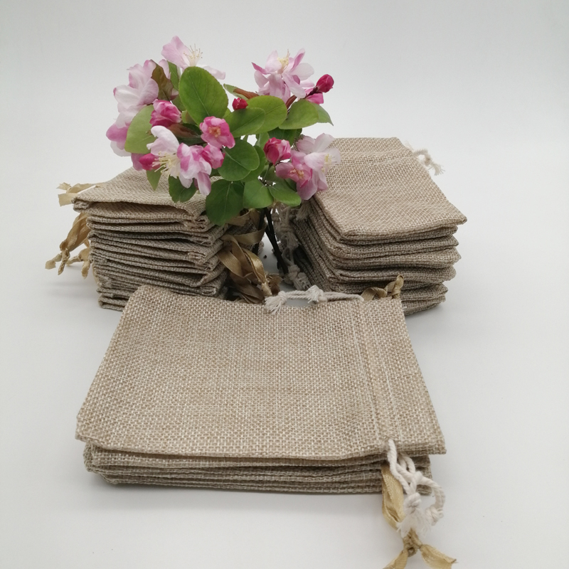 50 sacos de presente de juta s - Jute Bag Packaging avaliação e preço