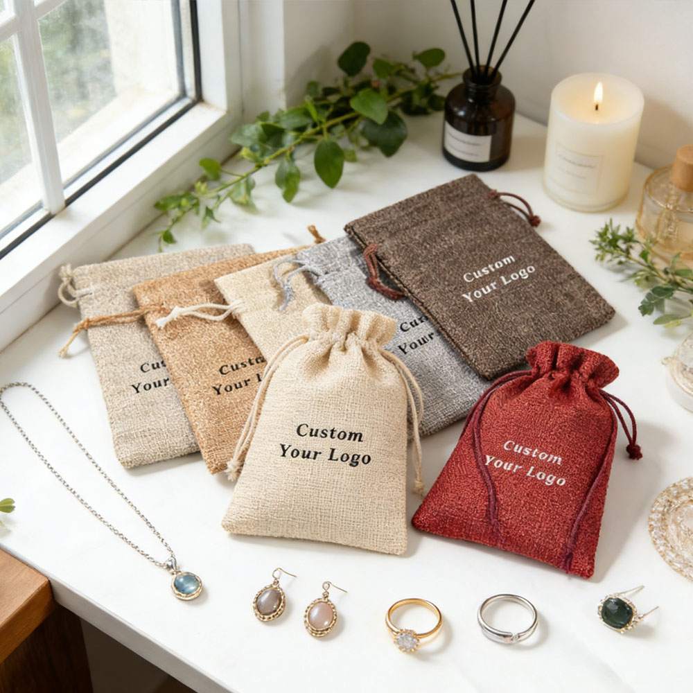 100 pçs logotipo personalizado - Jute Bag Packaging avaliação e preço